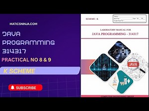Java Programming (314317) Solved manual Practical no 8 and 9 #msbte #kscheme