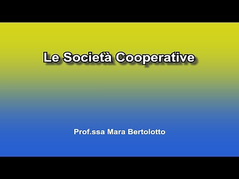 Le Società Cooperative