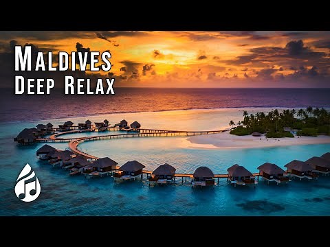 Maldives 4K – Piano Music & Ocean Sounds for Deep Relaxation