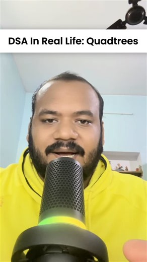 Shubham Kumar on Instagram: "Most people learn Quadtrees, binary search and recursion as a pure DSA concept… but very few realise how heavily they’re used in real systems. Quadtrees (and their variants) power: • map zooming • fast location lookups • spatial indexing • collision detection in games • image compression • distributed spatial databases It’s a simple idea: take a 2D space → split it → keep splitting until you find exactly what you need. A divide-and-conquer tree for real-world space. 