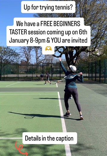 Thinking about trying tennis? but not sure if you’ll like it? 🫣 want to try it before commiting to a beginners course? 🙌 We have the perfect taster session for you! 🥳 Where? Catford Wanderers 🎾 When? Tuesday 6th Jan, 8-9pm 📆 How can I book my free place? Head to https://clubspark.lta.org.uk/CatfordWanderersLTC/Coaching/Book/b0270fdd-fbe2-4d1e-b6c4-4786abbf1b37 We’d love to see you there! Questions? Don’t hesitate to get in touch & ask 🫶 . . . . . #playtennis #tastersession #lewisham #tenni