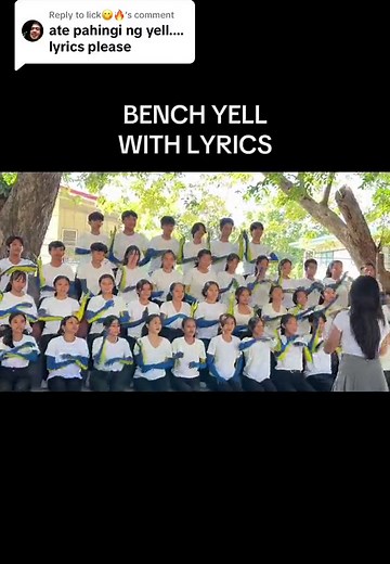 Bench Yell with Lyrics: Energetic School Bench Yell Idea