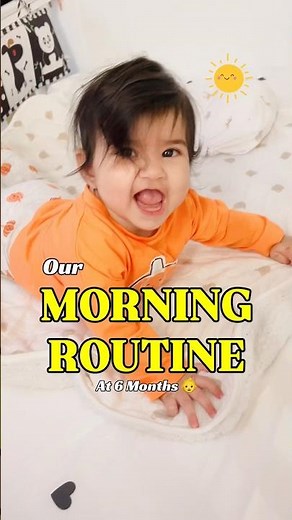 A Real Morning Routine With My 6 Month BabyFrom Wake-Up to Nap | 6 Month Baby Routine #shorts