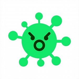 simple angry virus creative drawing