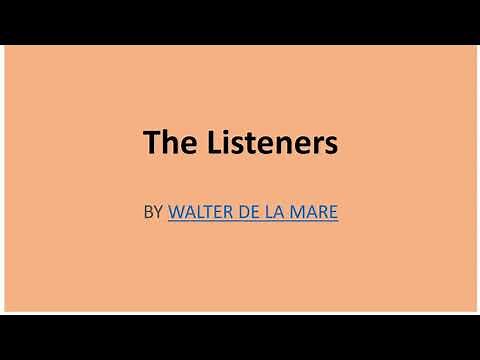 The Listeners Poem Summary And Full Poem Explanation , Class 7 MCB , (WALTER DE LA MARE)