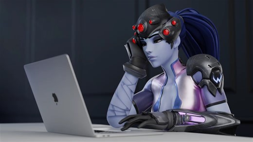 【3d同人动画】Widowmaker aphy3d大佬-Widowmaker got in trouble agai 时长：1m08s