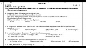 12th Bio-Botany Quarterly Exam Model Question Paper 2019-20 English Medium Team Aspirants