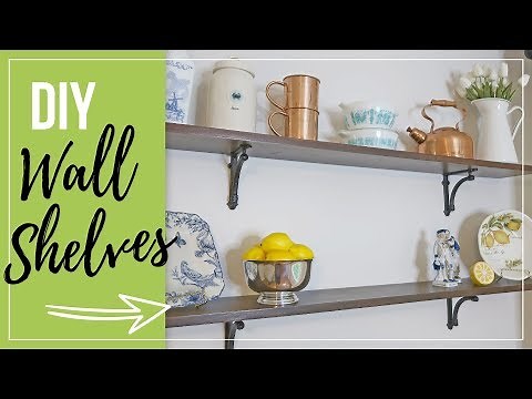 DIY Wall Shelves | How to build wood wall shelves | Easy Budget DIY Farmhouse Home Decor Ideas
