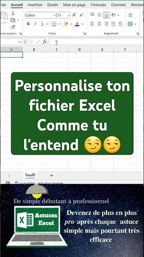 Voici comment personnaliser son fichier Excel en quelques secondes #astuceexcel #exceltips #excel