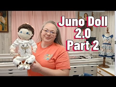 Juno Doll 2 Part 2 - DIY Beginner Friendly Cloth Doll On An Embroidery Machine How To Step By Step