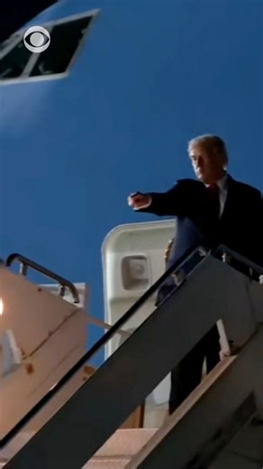 President Trump boarded Air Force One to return to the U.S. after his Middle East visit, where he greeted Israeli hostages released by Hamas and then attended the signing of the peace deal between Israel and Hamas in Sharm El Sheikh, Egypt. President Trump declared "peace in the Middle East" as he began a speech to a gathering of world leaders in Sharm El Sheikh to inaugurate his plan to end the war in Gaza. | CBS News