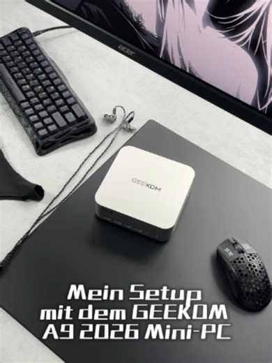 Mein Setup mit dem GEEKOM A9 2026. 💻🔥 Kompakt, clean und richtig leistungsstark. #GEEKOM#GEEKOMA92026 #minipcgamer #Setup #TechTok #DeskSetup