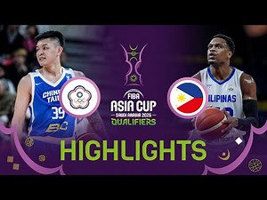Chinese Taipei v Philippines | Highlights | FIBA Asia Cup 2025 Qualifiers