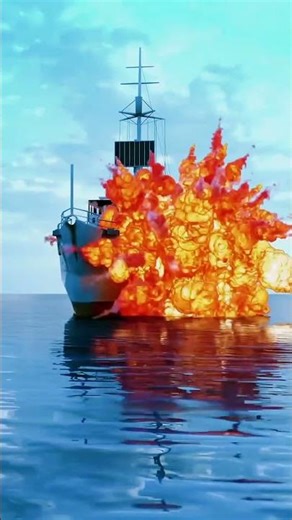 How this missile can blast a ship 🚢 #3d #3danimation