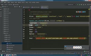 PHP教程 PHP项目实战 20.使用PHP连接MySQL执行添加数据操作