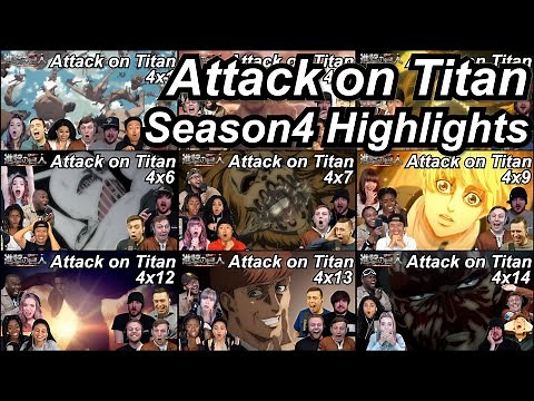 Attack on Titan Season 4 Reaction Highlights | Great Anime Reactors!!! | 【進撃の巨人】【海外の反応】
