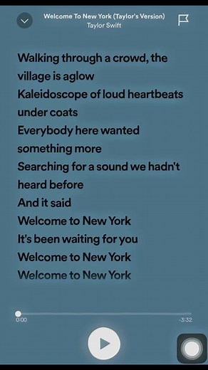 Welcome to New York Lyrics - Taylor Swift (Sped Up Version)