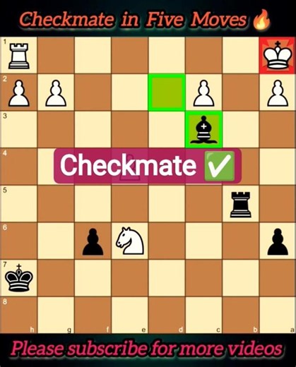Checkmate in Five Moves 🔥#chess #shorts