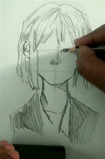 how to draw front view face