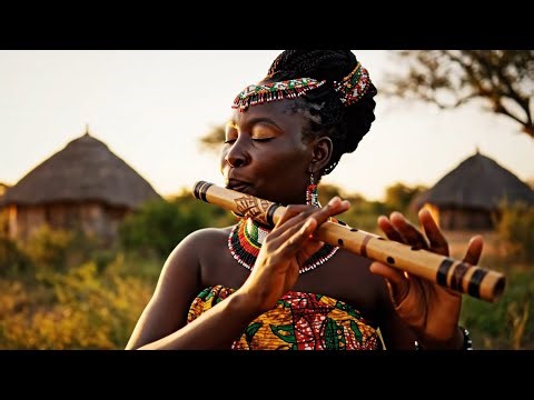 Rhythm of Africa: Flute Melody and Happy Dancers