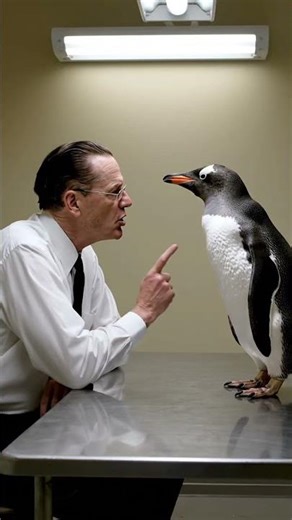 A detective interrogate with suspect penguin 🐧 #funk #song #music