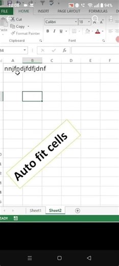 automatically fitting data in cell by using view code