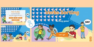 Sorting Verbs Interactive Sorting Activity Game 1