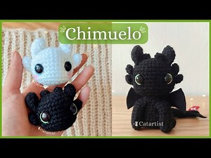 Crochet an adorable Toothless Amigurumi keychain! 🥰🧶 Step-by-step crochet tutorial - Night Fury ❤️
