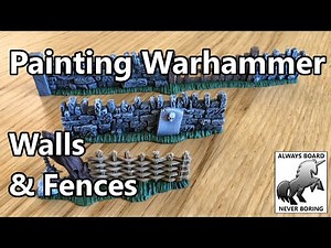 How to Paint Walls & Fences | Warhammer War Game Terrain | Easy Painting Guide
