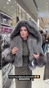 RUSSIAN BEAUTY MARIA IN SILVER FOX FUR COATS AT PHILIPP PLEIN | LUXURY FASHION IN MOSCOW