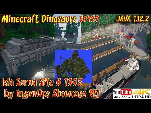 Isla Sorna Site B 1993 by IngenOps Showcase Pt1 JAVA 1.12.2 4K60FPS Minecraft Dinosaurs Ep457