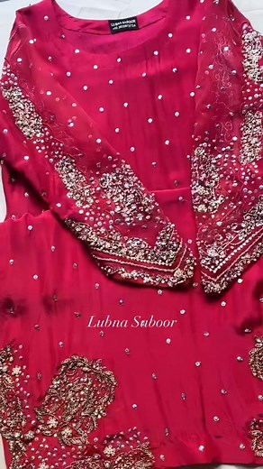Lubna Saboor's attention to detail and commitment to handwork make her dresses truly special. Each piece is a labour of love, and it shows in the exquisite craftsmanship. For coustamized bridal outfits do contact us on whatsapp 0303 5073724 💥 We make all outfits on order. For inquiry and order, please dm or join us on WhatsApp no 00923035073724 ,(03035073724) #lubnasaboor #pakistanifashion #pakistanidresses #pakistaniweddingdress #ukpakistani #ukpakistaniclothes #usapakistanifashion #canadapaki