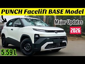 2026 Tata PUNCH Facelift BASE Model @5.59L Only ❤️ New PUNCH Smart Review🔥On Road Price ✅️#newpunch