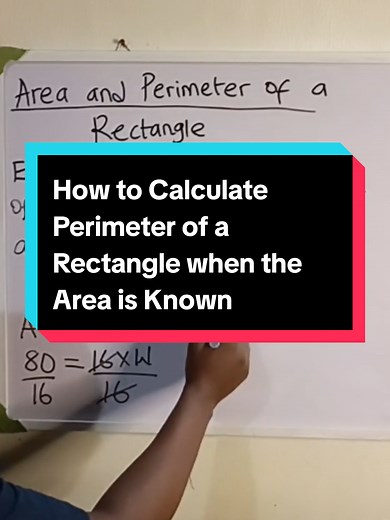 Calculate Perimeter of a Rectangle with Known Area