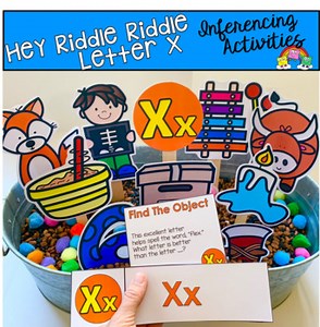 Letter X Activities: Hey Riddle Riddle Sensory Bin Riddles