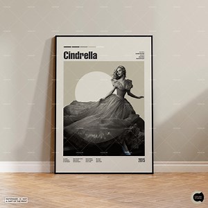 Cinderella, Retro Movie Poster, Midcentury Modern, Retro Tv Show Poster, Minimal Movie Art, Best Movies of All Time, Custom Movie Poster - Etsy