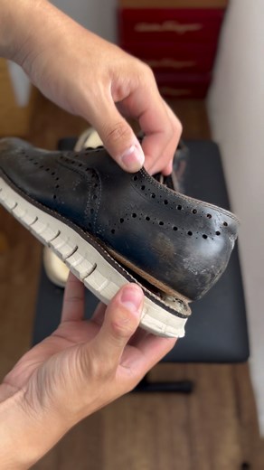Sobrang expired glue dismantling cole haan asmr 😉 | Samurai Shine