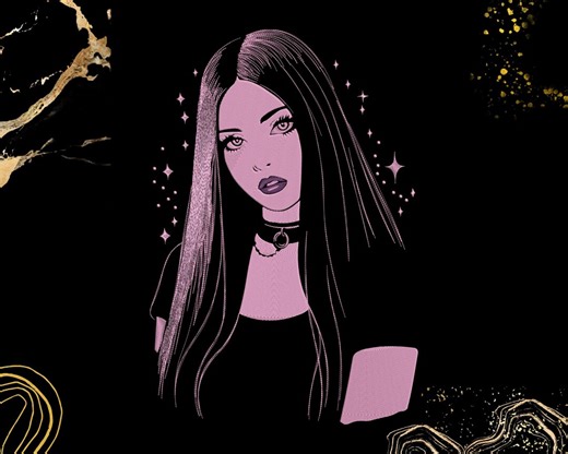 Gothic Girl Embroidery Design | Dark Portrait Aesthetic | Alternative Fashion Lovers | Digital Machine Embroidery | Gothic Art | Dst Exp Pes - Etsy