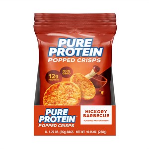Pure Protein Popped Crisps, BBQ Flavor Chips, 8 Count