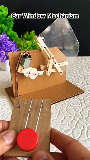 Car Window Lifter Mechanism * DC Motor | Rapid Folding Gear Action! #shorts #dcmotorproject #tech