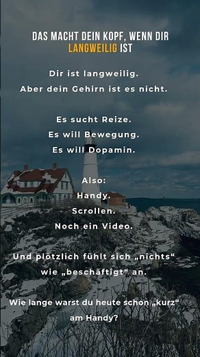 Das macht dein Kopf, wenn dir langweilig ist#shortsfeed #psychologie