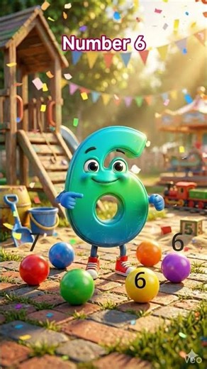 6 Number Six 🔢 | Fun Counting Video for Kids #kidslearning #countingforkids #numberfun #kids