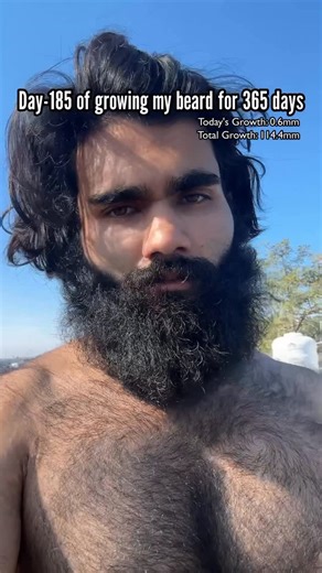 ᴀɴꜱʜ ᴅᴏɢʀᴀ | ᴛʜᴇ ʙᴇᴀʀᴅ ɢᴜʏ on Instagram: "Beard Growth Day-185/365 Today's Beard Growth: 0.6mm Total Beard Growth: 114.4mm Follow along to see the end result of the challenge of me growing my beard for a whole year 180 days more to go"