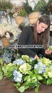 Make a hydrangea wreath order with me!