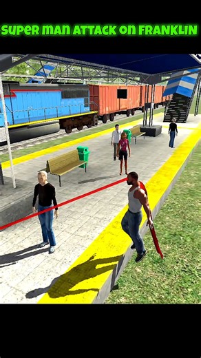 SUPER MAN ATTACK FRANKLIN HOUSE 🤯 #shorts #indianbikedriving3d #gta