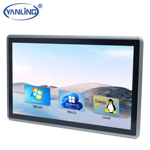 21.5inch Industrial Flat Panel PC Capacitive Touch Computer Multi-Point Fanles Touch Panel PC Support Cantilever Wall Mounting