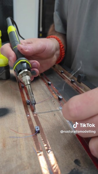 Today I show I made the Walkway lights on my new scene ☺️ #model #trains #rail #trending #howto #crafts #wiring #elegoo #3Dprinting #autodesk #modelling #engineering #fyp #creative #light #led #happiness