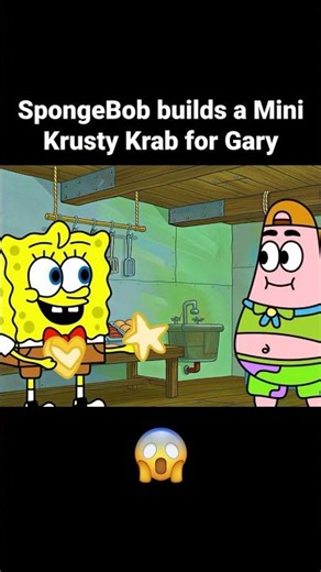 SpongeBob Builds a Mini Krusty Krab for Gary! 😱 Part 2 #spongebob #spongebobsquarepants #animation