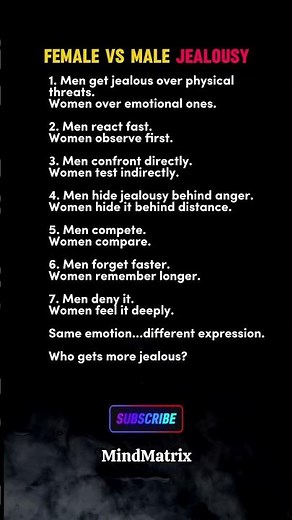 Female vs Male Jealousy (Psychology Explained)