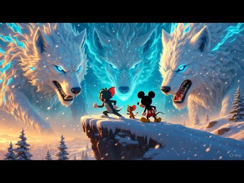 ❄️ Tom, Jerry & Mickey vs. The Snow Wolves — A Magical Winter Adventure Poem ❄️